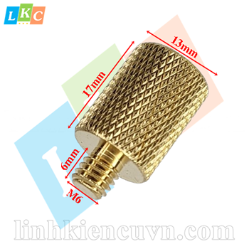 Cọc đồng bình acquy ren M6 13mm