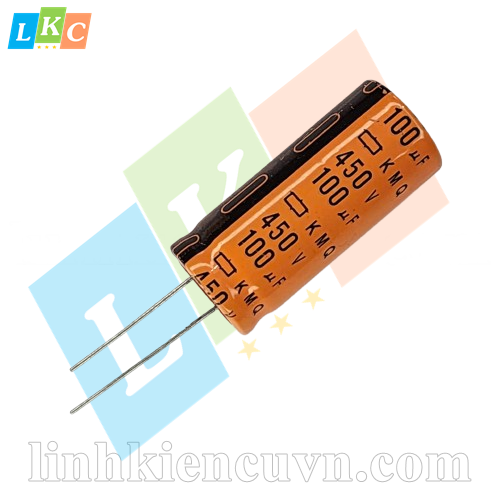 Tụ 100uF 450V 18x40mm màu cam mới