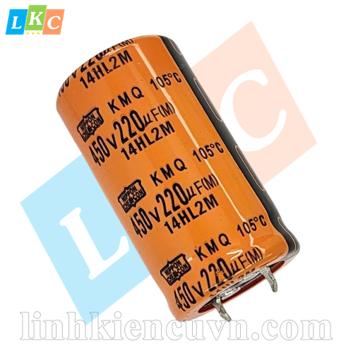 Tụ 220uF 450V 25x45mm màu cam dung lượng cao