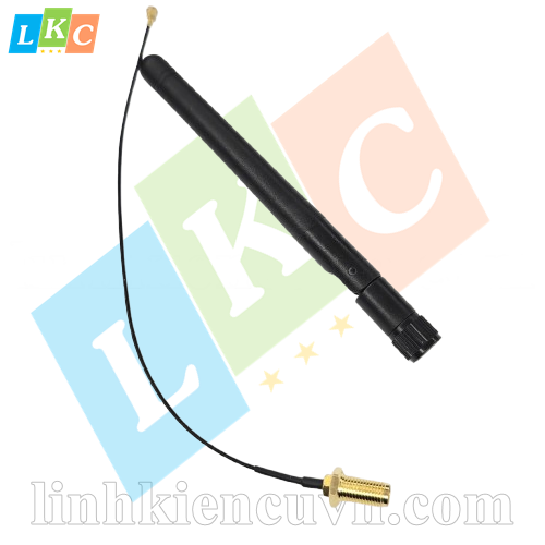Anten 2.4G WIFI 2dB IPEX đa hướng kèm cáp cái-cái