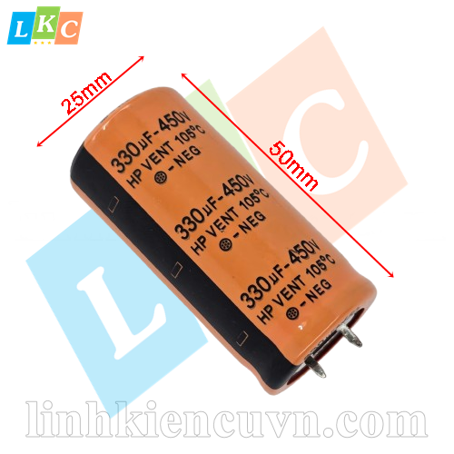 Tụ điện 330uF 450V KT 25*50mm