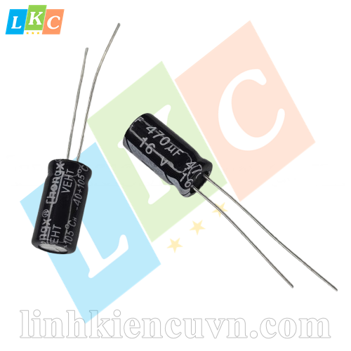 Tụ 470uF 16V 6x12mm
