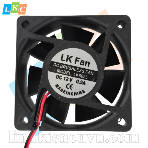 Quạt tản nhiệt LK6025 6x6x2.5 12V 0.5A