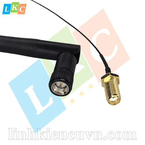 Anten 2.4G WIFI 2dB IPEX đa hướng kèm cáp cái-cái