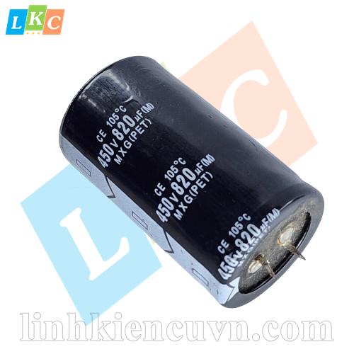 Tụ 820uF 450v tháo máy 35*60mm